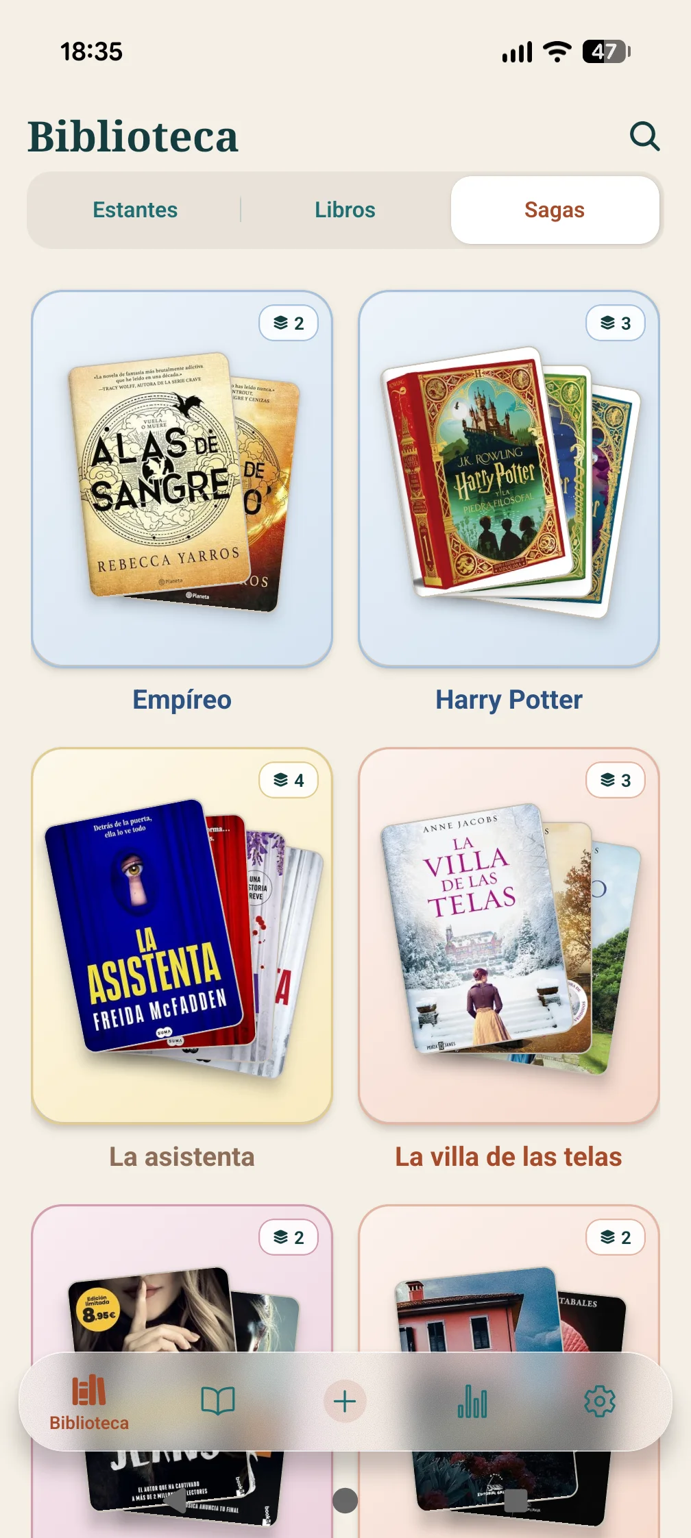 Sagas de Niblio agrupadas por portadas y número de libros